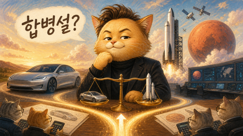 [테슬라 스페이스X 합병설] 호재일까 희석 폭탄일까? 당일 확인해야 할 숫자 5개