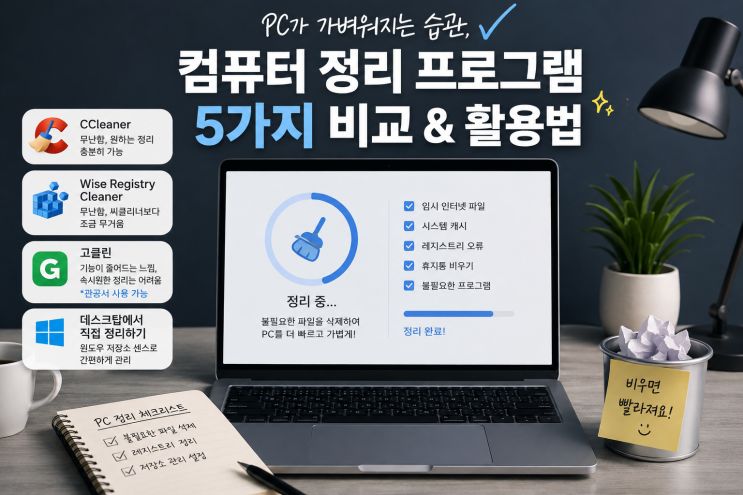  컴퓨터 속도 향상, 부팅 속도 업그레이드 / PC클리너-레지스트리,찌꺼기 정리 프로그램
