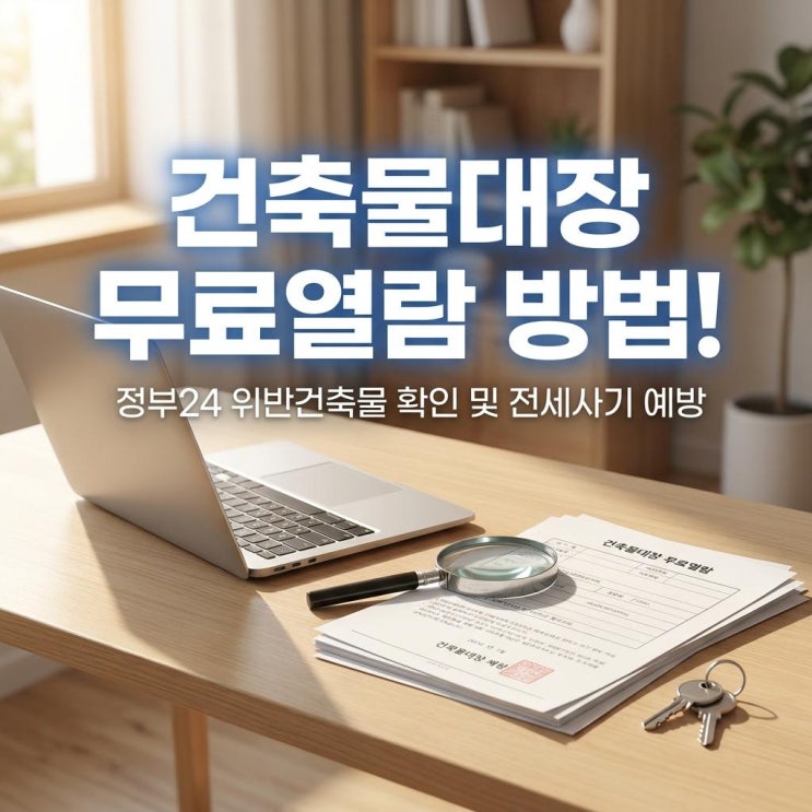  건축물대장 무료열람 방법! 정부24 위반건축물 확인 및 전세사기 예방