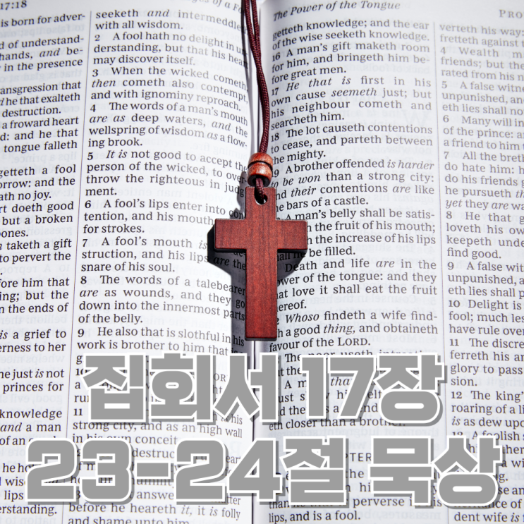  [매일 말씀 묵상] 집회서 17장 23-24절 묵상