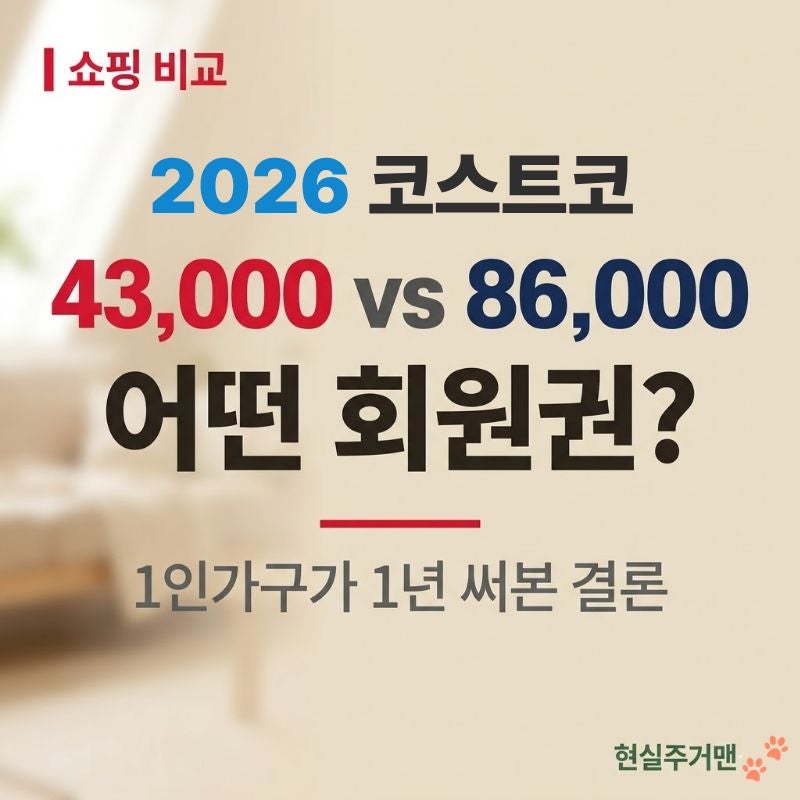 강아지 2마리 키우는 1인가구가 코스트코 회원권 1년 써보고 정한 등급 (2026 최신)