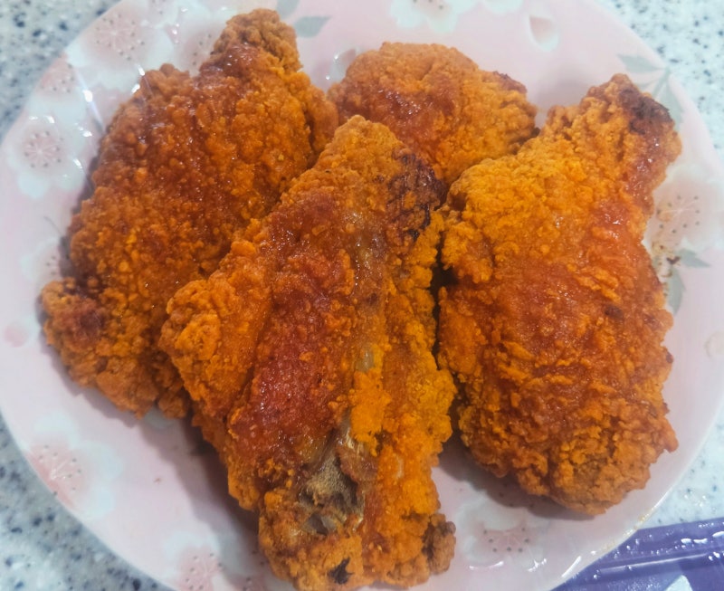지점장의 간편한 식단 [사세 매콤 점보 닭다리] (feat. 가성비 좋은 냉동 치킨 안주, 에어프라....