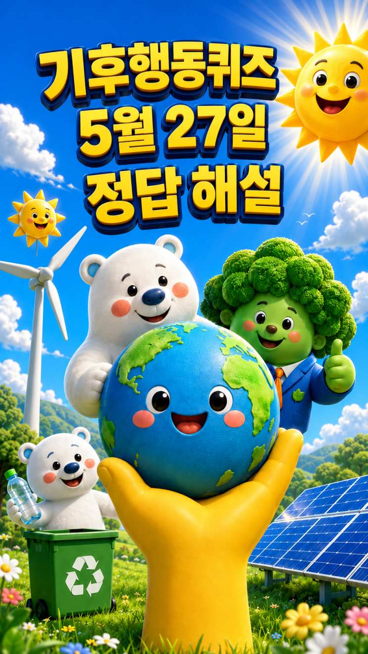  기후행동퀴즈 5월 27일 정답 공개, 오늘 문제 해설·코로나와 탄소 배출 감소