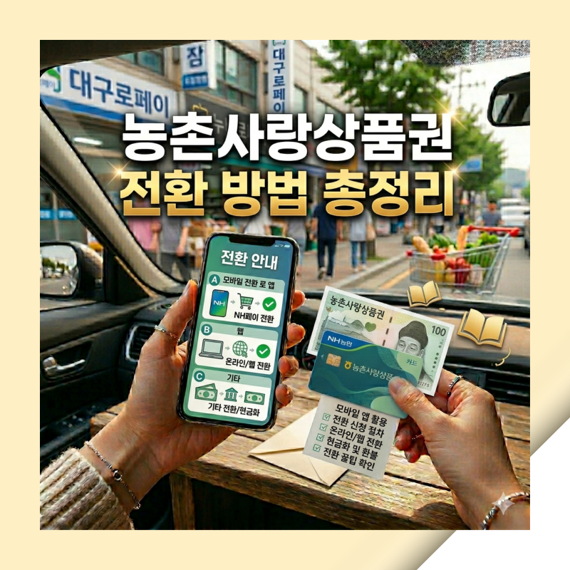 농촌사랑상품권전환 방법 총정리 농협몰 예치금 및 NH포인트 바꾸기
