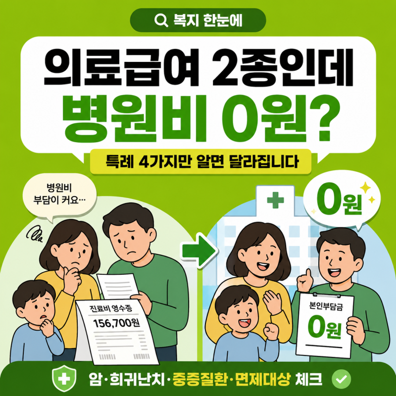 의료급여 2종이라 손해봤던 분들, 이 조건 먼저 확인하세요