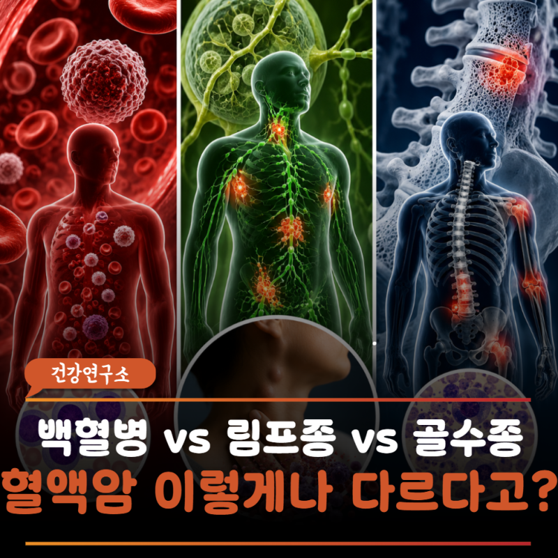 혈액암 삼총사 증상이 다 다르네! 백혈병 림프종 골수종 구별법