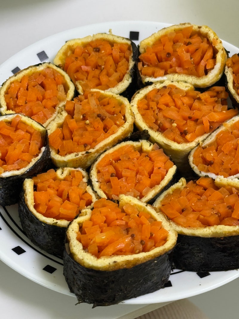 다이어트 식단 당근라페 키토김밥 만들기