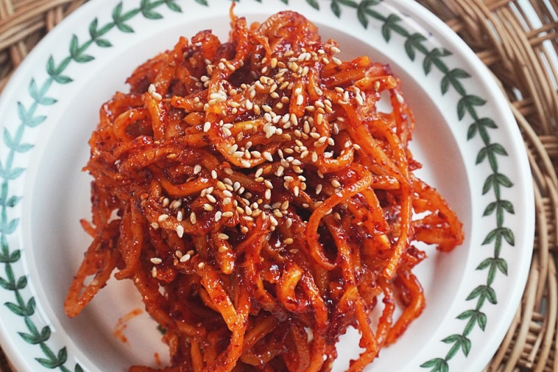 백종원진미채볶음 무침 레시피 부드러운 고추장진미채볶음 요리