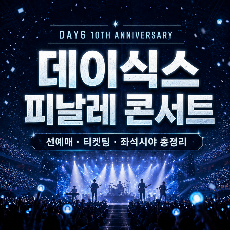 데이식스 콘서트 예매 일정 및 10주년 피날레 공연 총정리