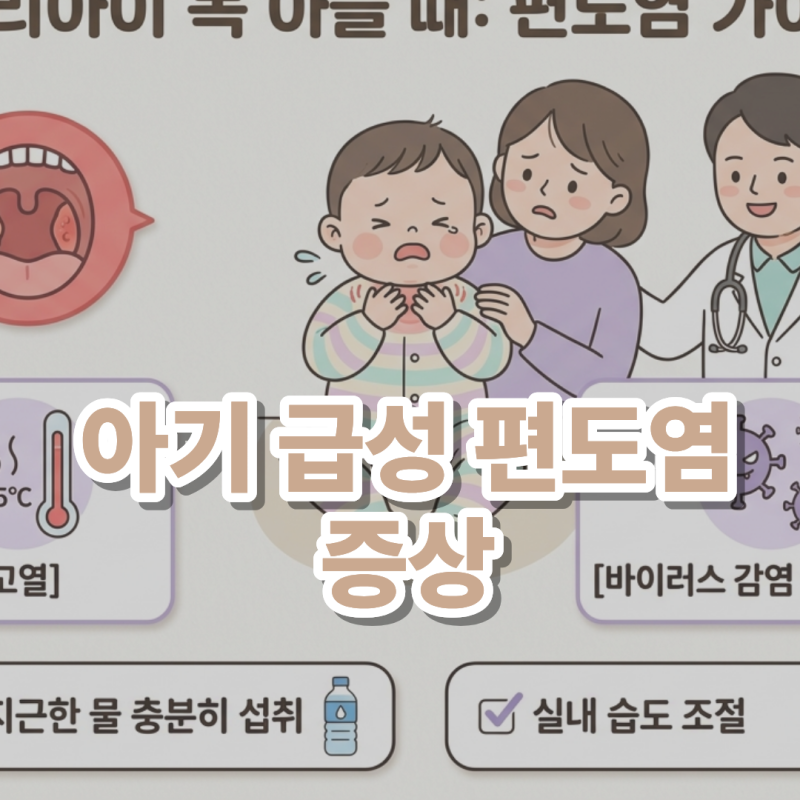 아기 급성 편도염 증상, 고열 목아픔 전염 여부 경험담 공유