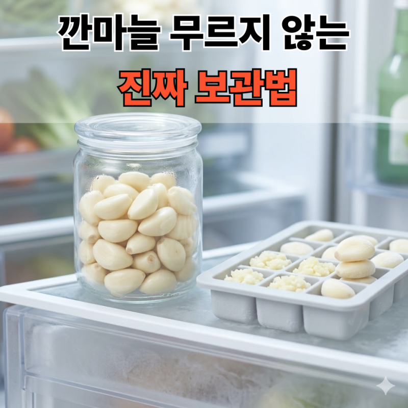 깐마늘 보관법 총정리, 냉장부터 냉동까지 가장 오래 가는 방법