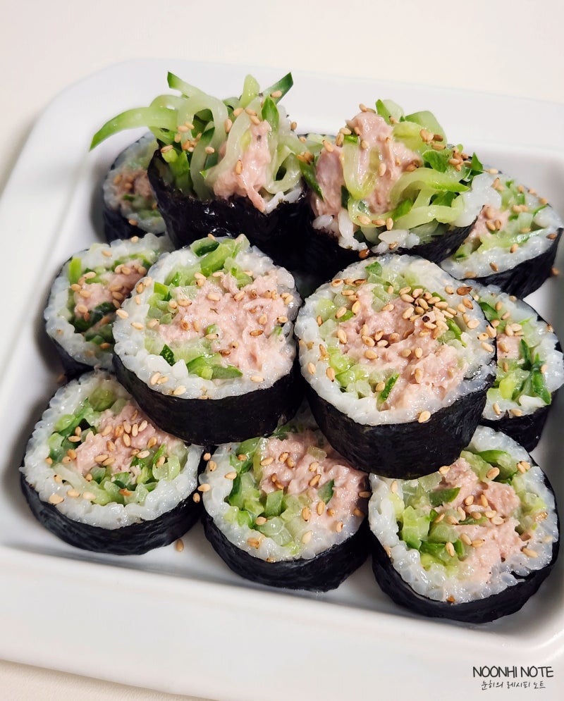 오이참치김밥 레시피 참치 오이 김밥 만들기 초간단 재료 요리