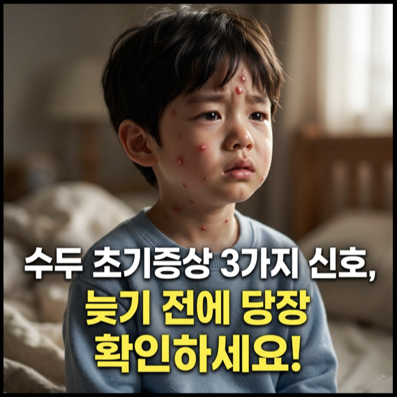 수두 초기증상 3가지 신호, 늦기 전에 당장 확인하세요!