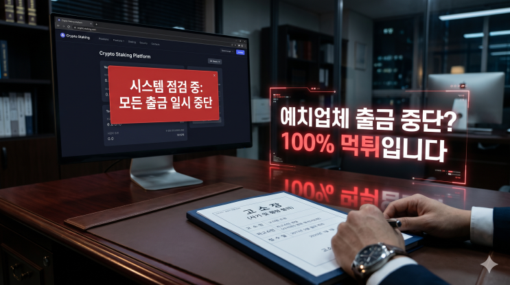  코인 예치업체 출금 중단 뱅크런? 스테이킹 폰지사기 형사고소 방어법