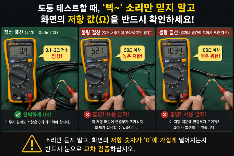 멀티테스터기(멀티미터) 결선·도통 시험: 삑 소리 하나에 수천만원 자재를 살립니다 [산업 ....