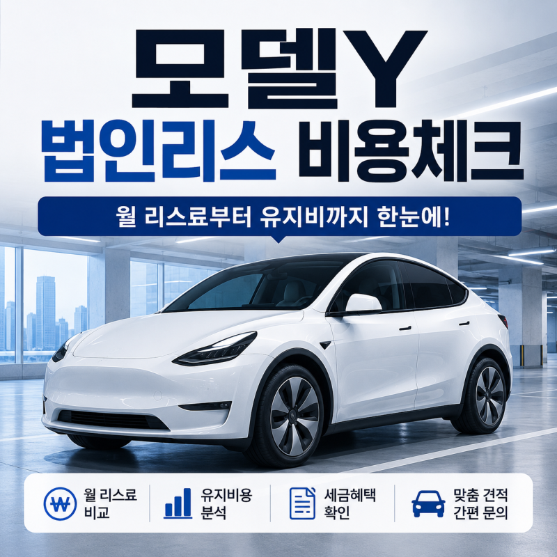 테슬라 모델Y 법인리스 비용처리 전 체크할 기준