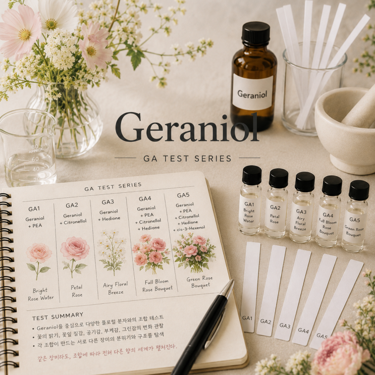  Geraniol Structure Study: 장미는 어떻게 꽃다발이 되는가