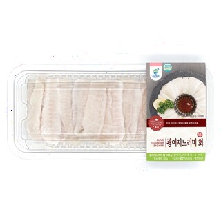  국내산 숙성 광어 지느러미회 100g - 고소한 식감 일품