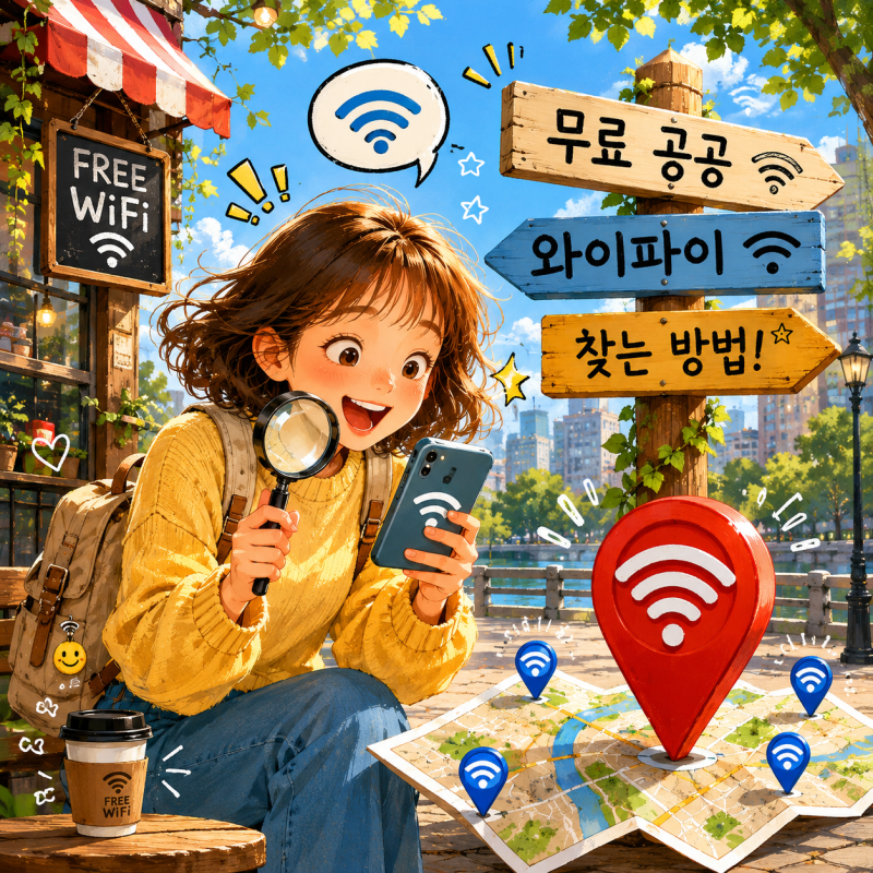 무료 공공 와이파이 찾는 방법