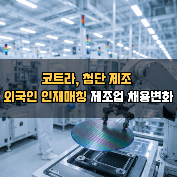 코트라, 첨단 제조 외국인 인재매칭 제조업 채용변화