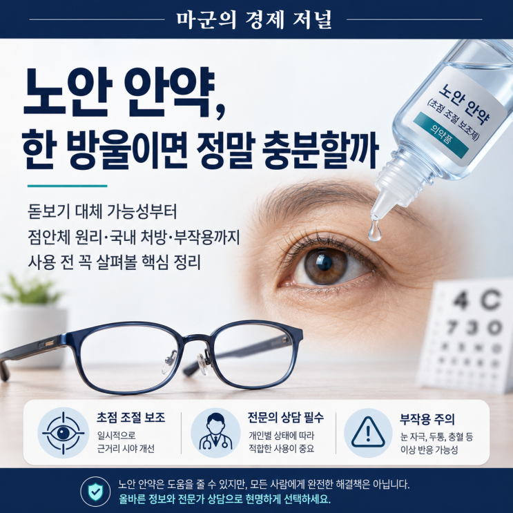  노안 안약, 한 방울이면 정말 충분할까