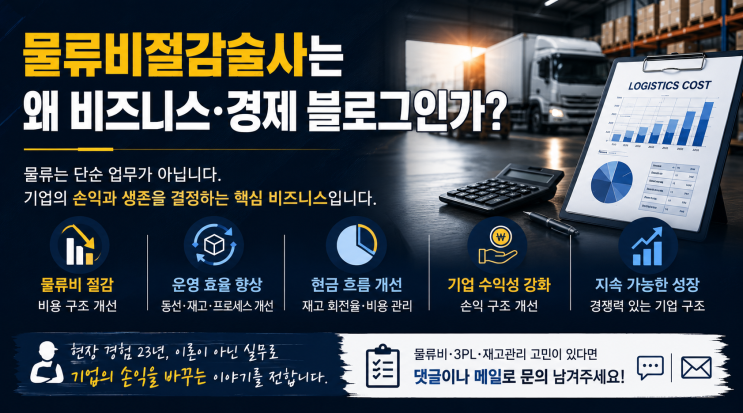  [필독] '물류비절감술사'는 왜 ‘비즈니스·경제’ 블로그인가?