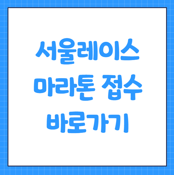 2026 서울레이스 접수 코스 하프 추가접수 방법 바로가기