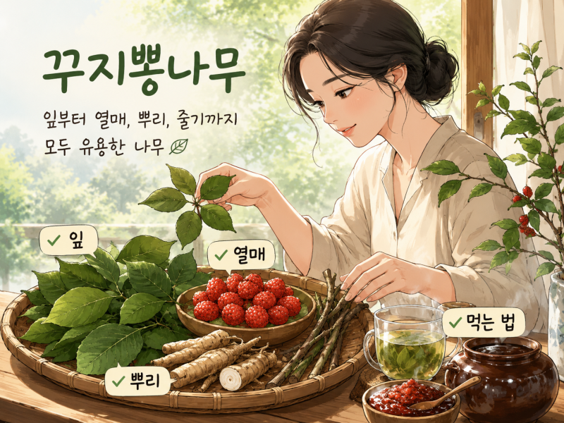 꾸지뽕 효능과 먹는 방법, 꾸지뽕 나무뿌리·열매·잎·줄기까지 부위별 정리