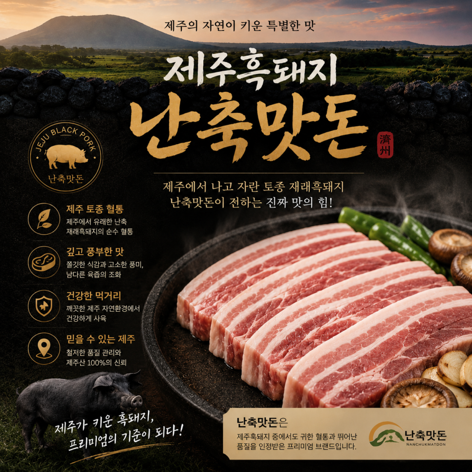 제주토종흑돼지 사진 2