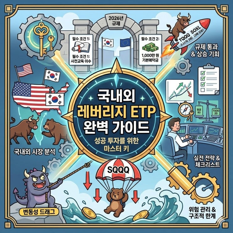  [2026년 최신] 국내외 레버리지 ETP 완벽 가이드: 기본예탁금부터 TQQQ 실전 투자법까지
