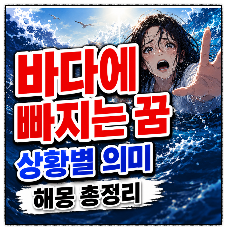 깊은 바다에빠지는꿈 해몽 총정리 상황별 의미가 달라요