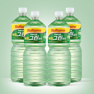  불스원 레인OK 에탄올 그린 워셔액 1800ml 4개입 - 겨울용 발수 코팅 워셔액