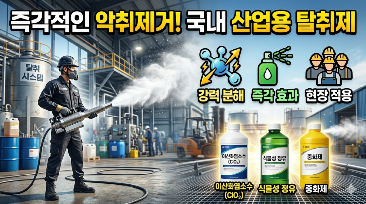  산업 현장 악취 문제와 산업용 탈취제의 선택 기준매립장·하수처리장·산업단지 악취 대응 방안 분석