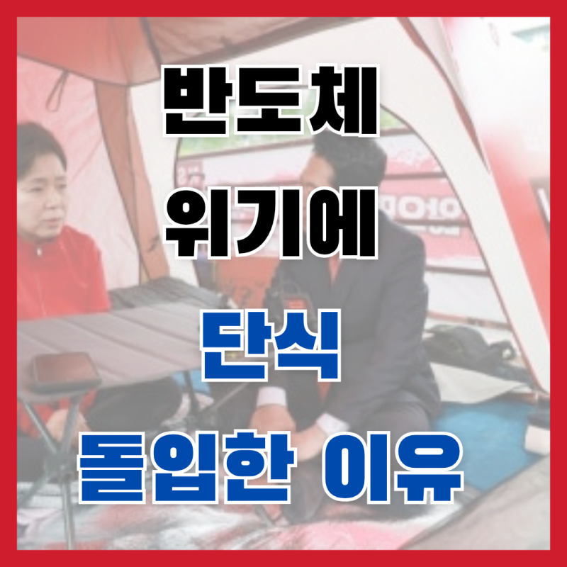 [분노] 반도체 멈추면 나라가 죽는다! 양향자 단식 돌입, 장동혁 "원인은 노란봉투법, 이재명....