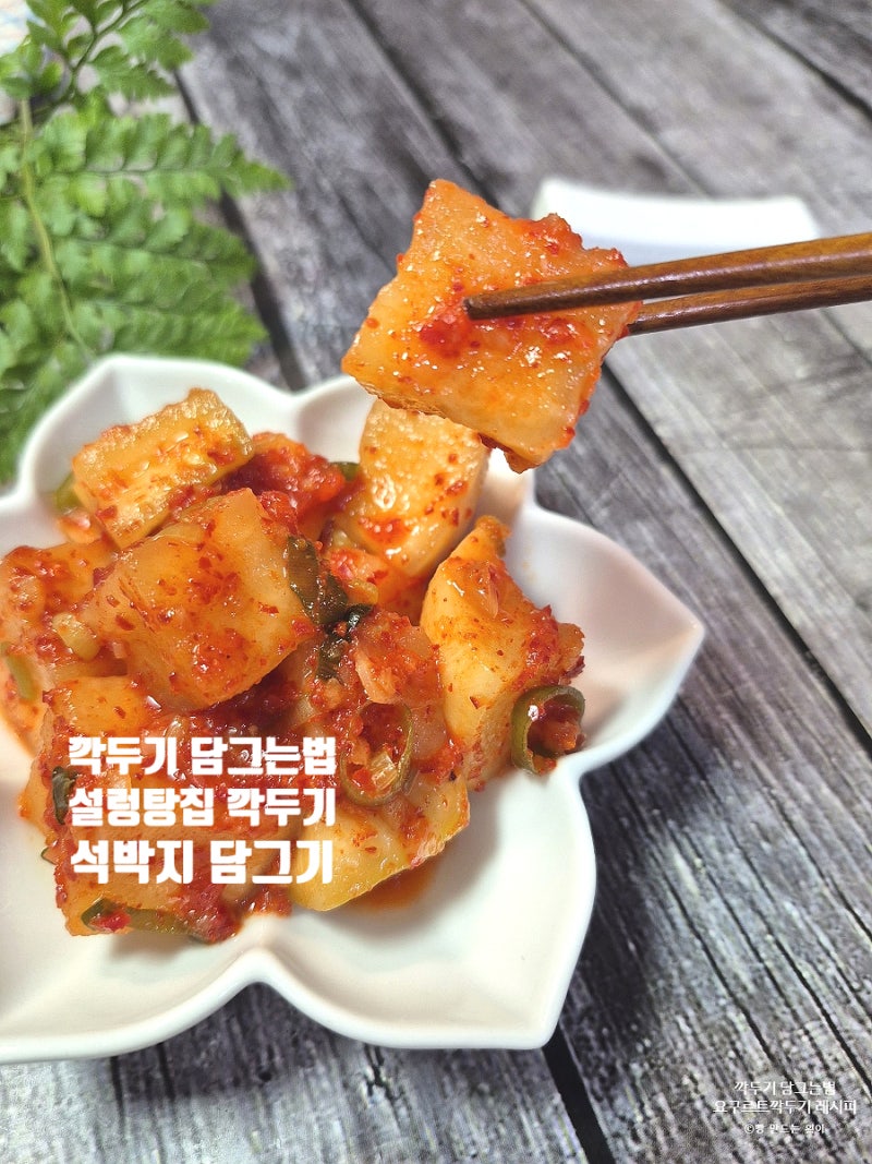 깍두기담그는법 설렁탕집 요구르트 깍두기 레시피 석박지 담그기