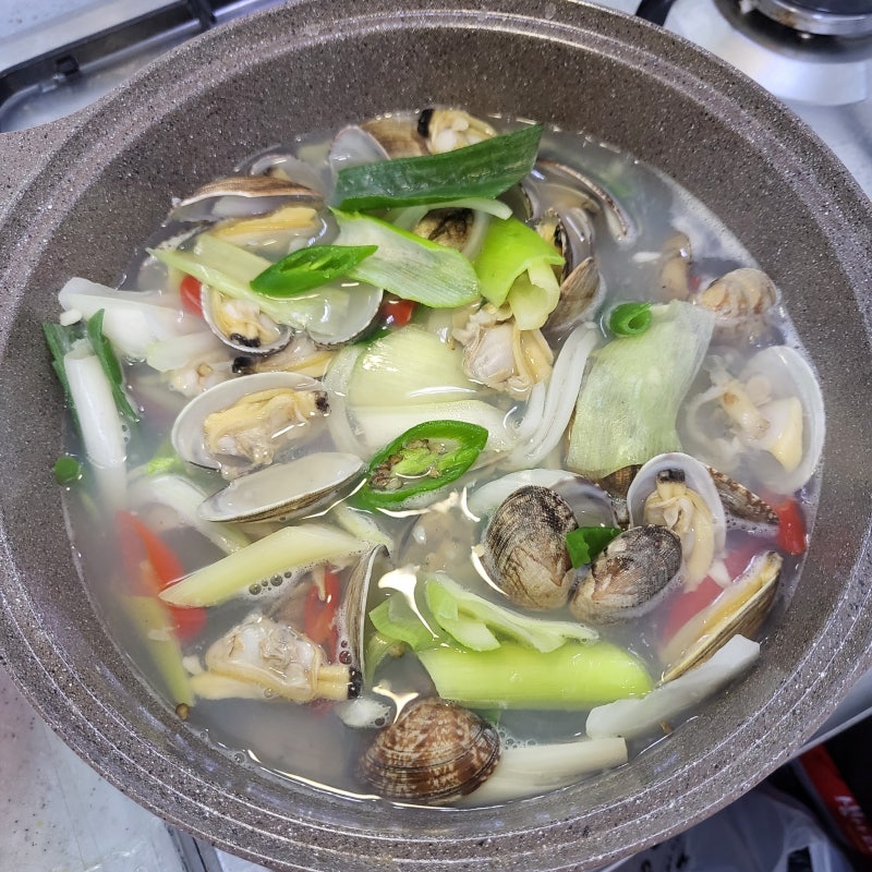 바지락탕 만드는법 조개탕 끓이기 바지락 해감 방법