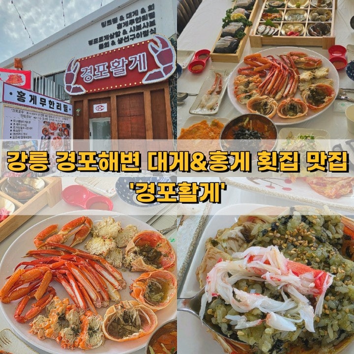 강릉 경포해변 대게 맛집 횟집 홍게무한리필 '경포활게'