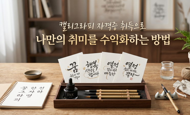  캘리그라피 자격증 취득으로 나만의 취미를 수익화하는 방법