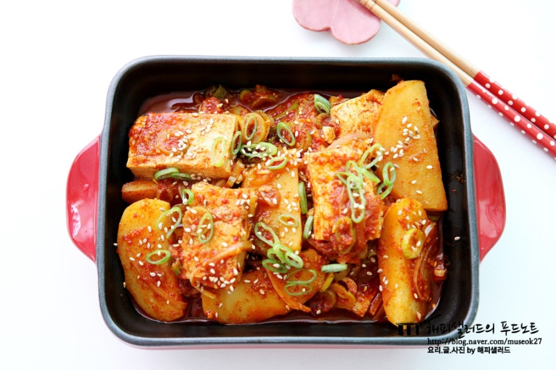 매콤감자조림 레시피 양념장 매운두부조림 만들기