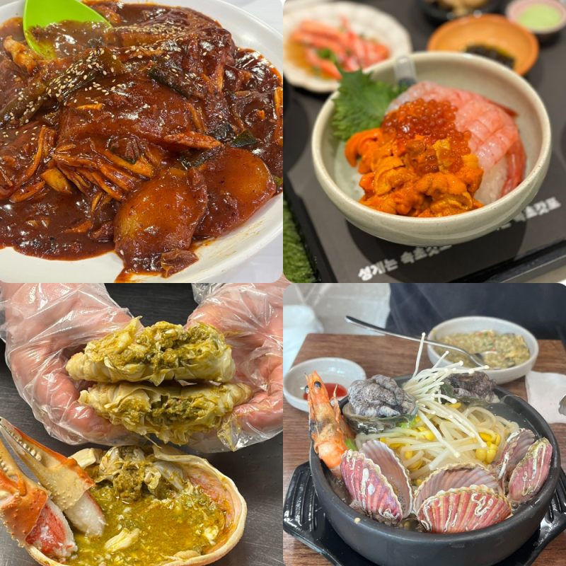 속초 현지인 맛집 재방문 리스트 속초중앙시장 대게 장칼국수 해물뚝배기 가오리조림 내돈....