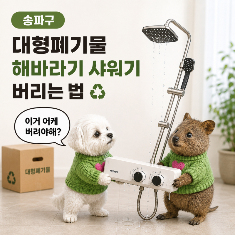 송파구 해바라기 샤워기 버리는 방법 폐기물 품목 없어서 전화해본 후기