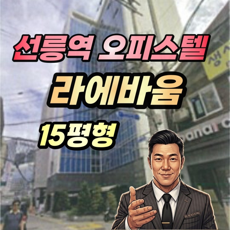  선릉역 오피스텔 경매 리에바움 15평형 2025타경103961