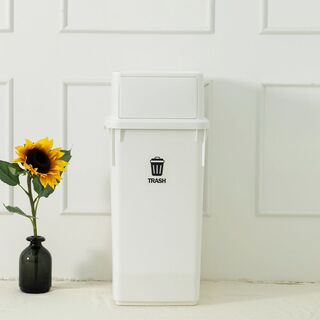  내츄럴 롱바디 분리수거함 - 깔끔한 60L 대용량 1단