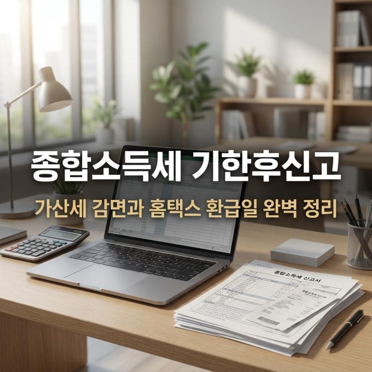  종합소득세 기한후신고 가산세 감면과 홈택스 환급일 완벽 정리