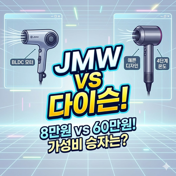  JMW 드라이기 비교 60만원짜리 다이슨이랑하면 진짜 살아남을까? 직접 따져봤습니다