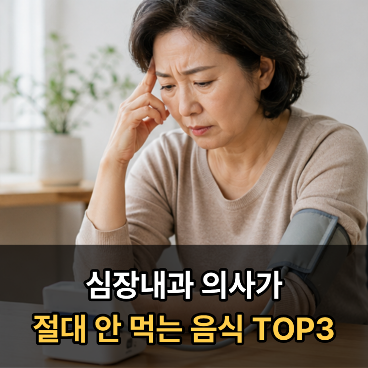  심장내과 의사가 절대 안 먹는 음식 TOP3