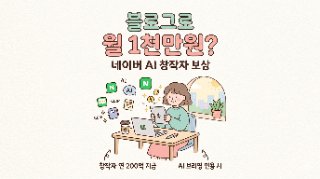  [네이버 소식] 내 블로그 글이 AI 답변에 쓰이면 연 최대 1억? 네이버의 역대급 창작자 보상 플랜!
