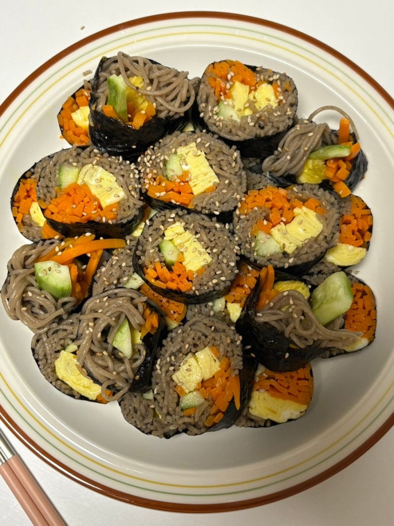 집에서 메밀김밥 만들기 / 메밀김밥 레시피 + 추천소스 만들기