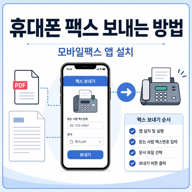 휴대폰 팩스 보내는 방법, 모바일팩스 앱 설치