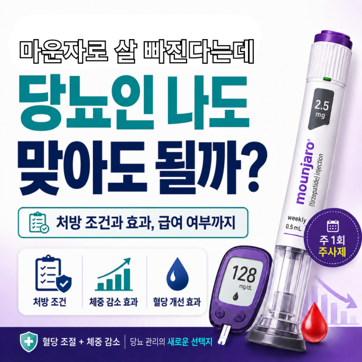  마운자로 살 빠진다는데, 당뇨인 나도 맞아도 될까? 처방 조건과 효과, 급여 여부까지